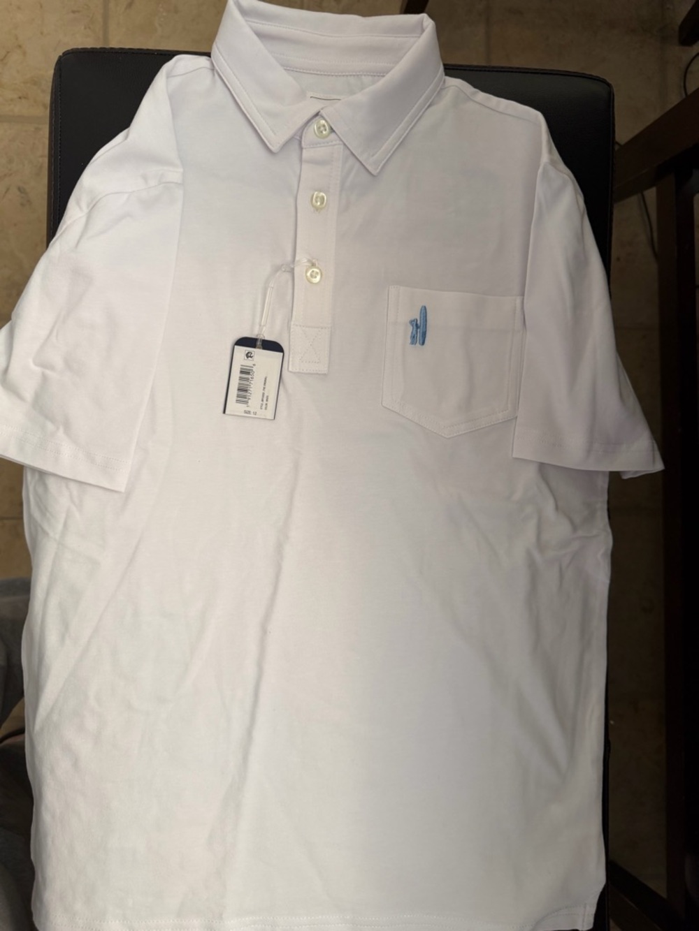Johnnie-O Original Jr. Polo Shirt with Chest Pocket size 12 NWT